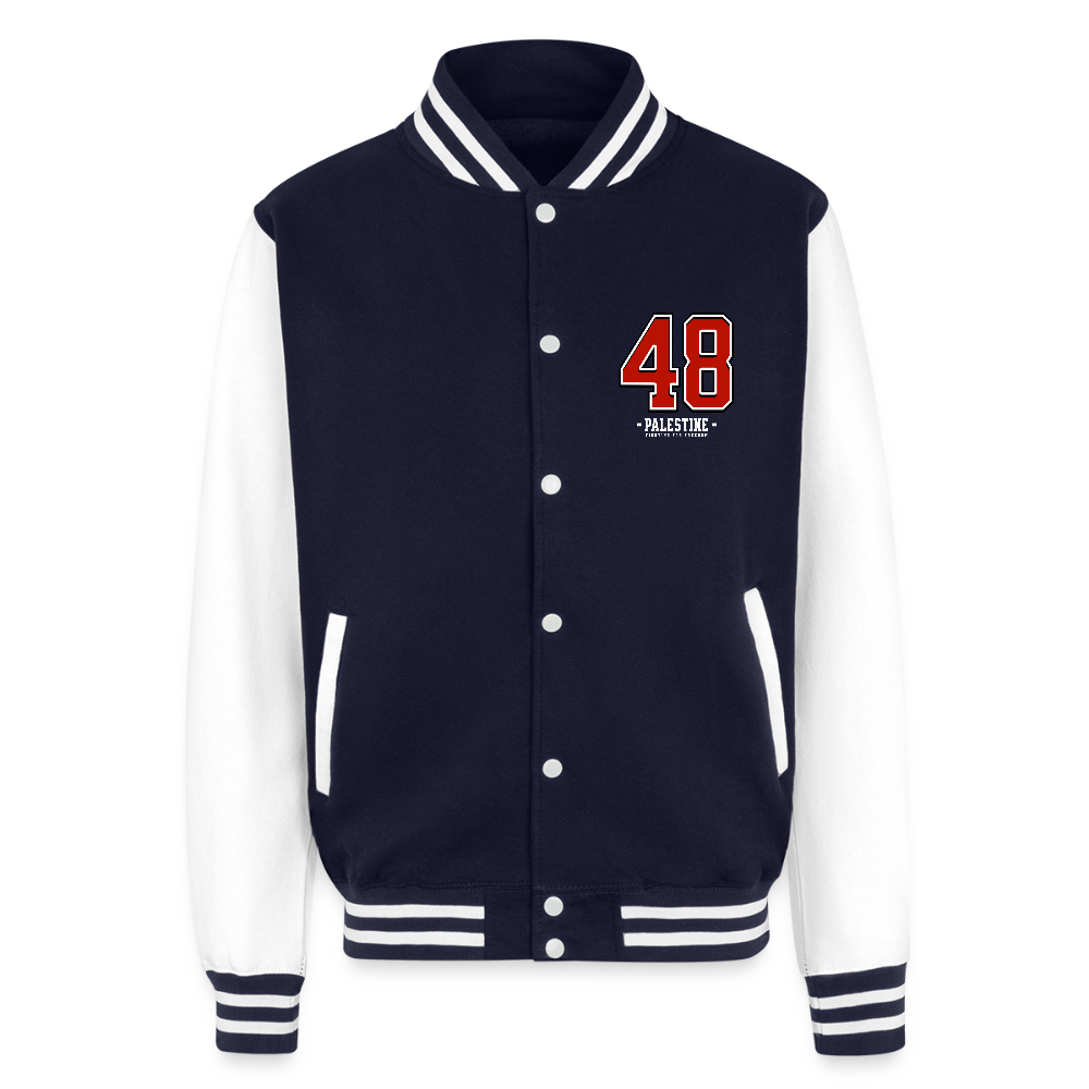1948 Palestine Heavyweight Letterman Jacket - navy/white