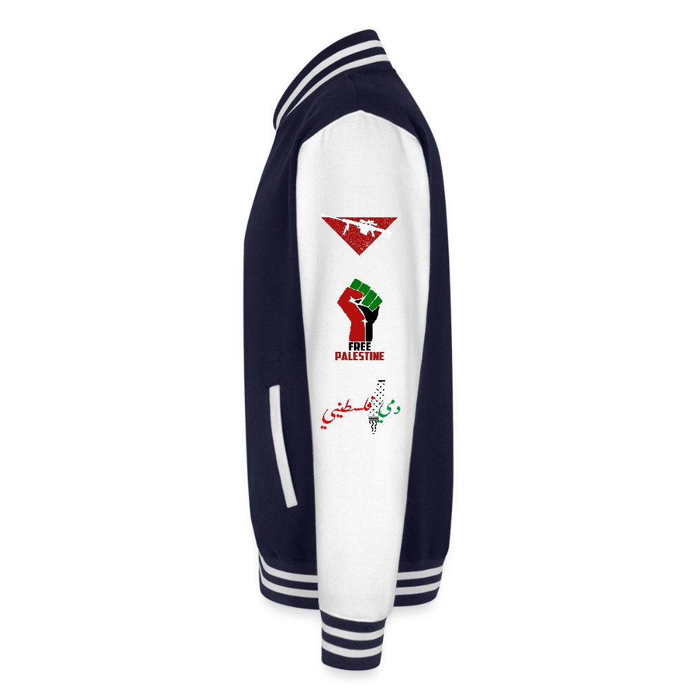 1948 Palestine Heavyweight Letterman Jacket - navy/white
