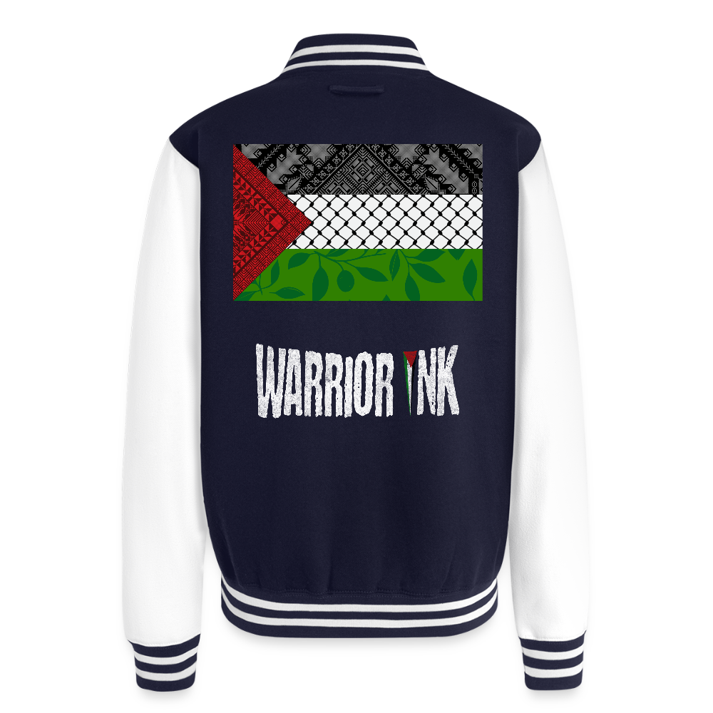 1948 Palestine Heavyweight Letterman Jacket - navy/white