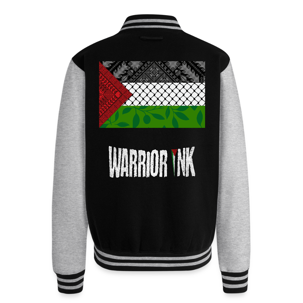 1948 Palestine Heavyweight Letterman Jacket - black/heather grey