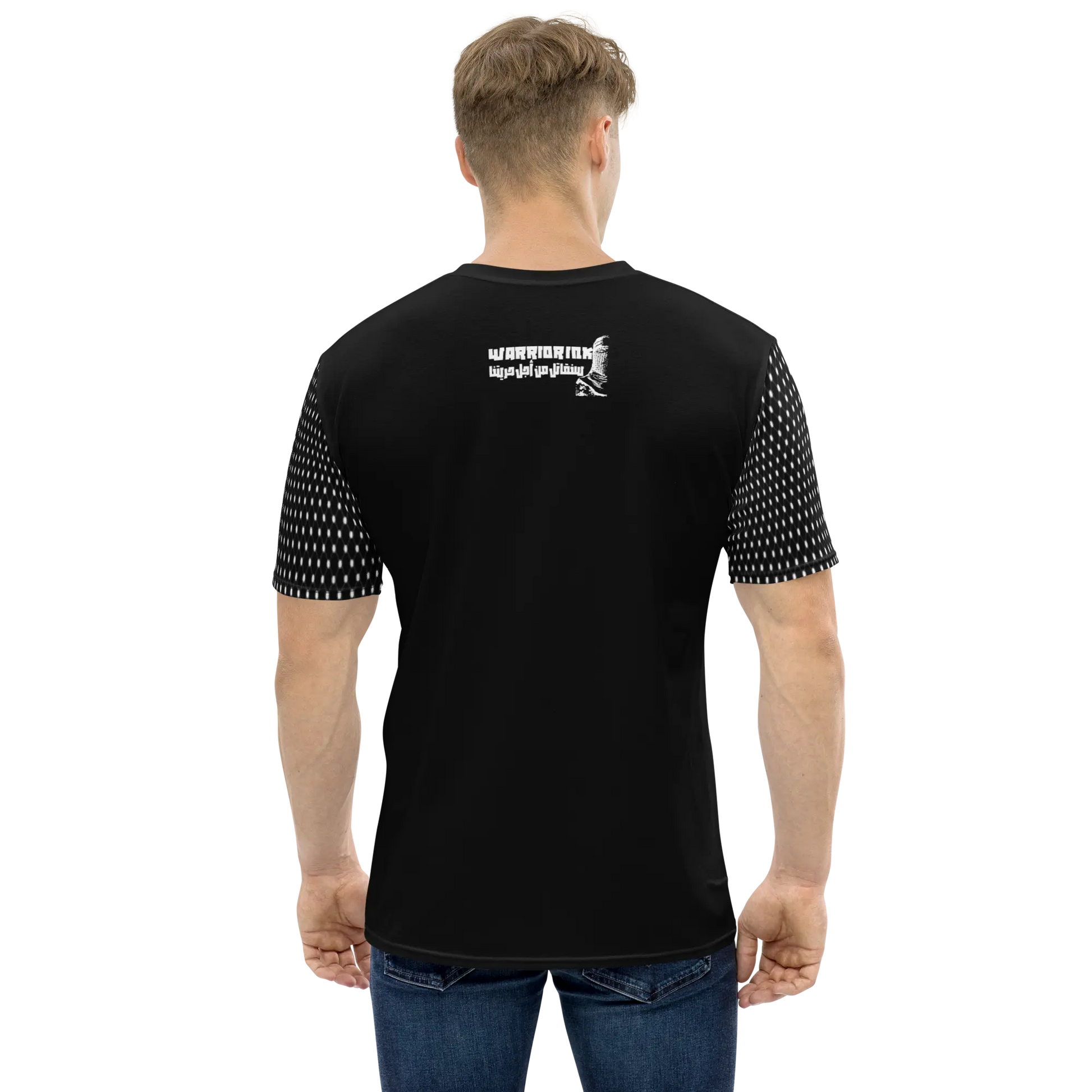 Saraya Brigade Black & White Men’s Tee - Palestine Warrior Ink