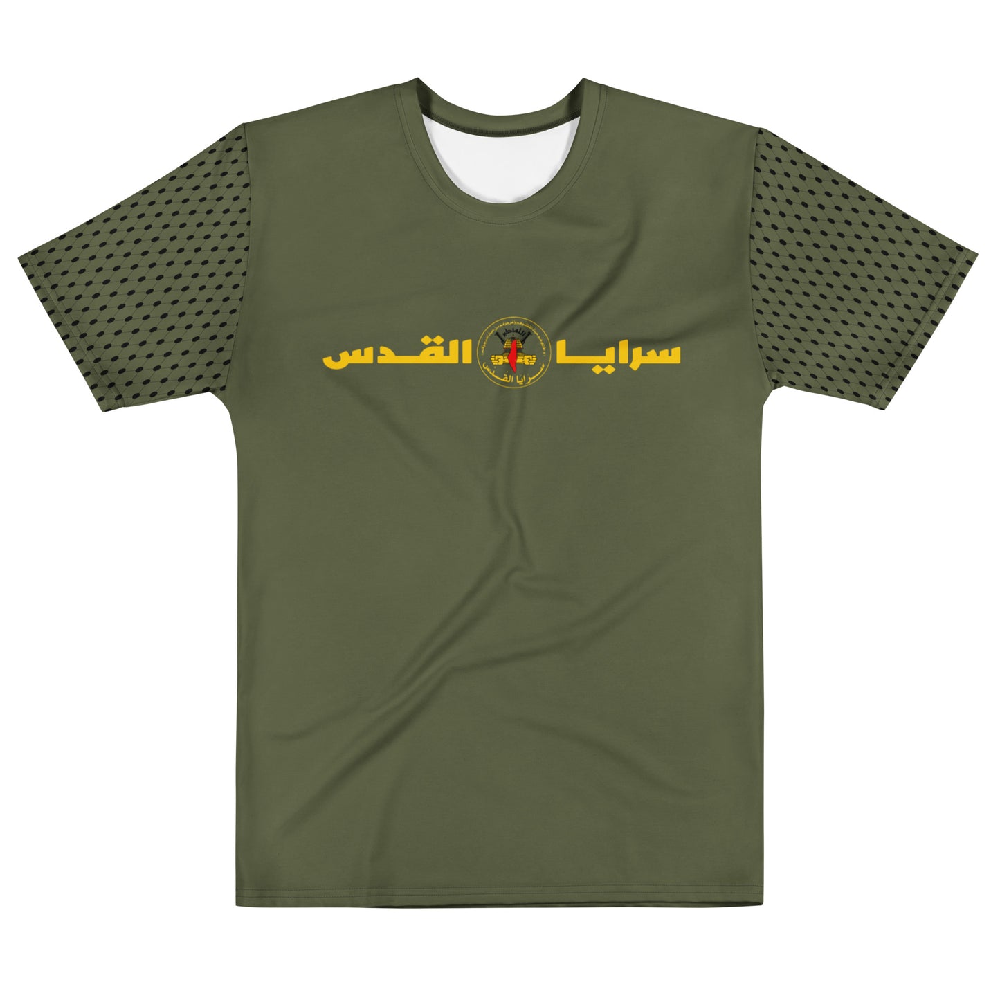 Al-Quds Resistance Olive Crew Tee by Warrior Ink Apparel