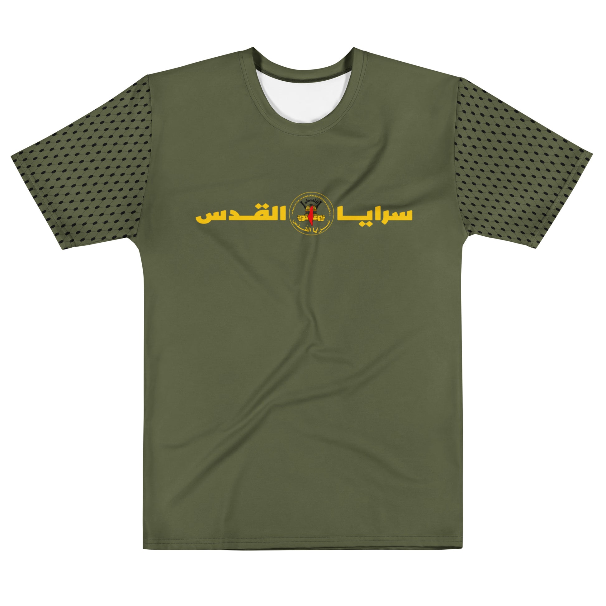 Al-Quds Resistance Olive Crew Tee by Warrior Ink Apparel