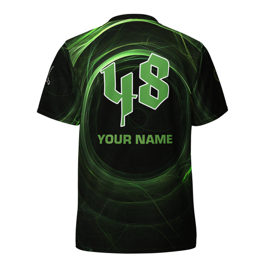 Back view of FALASTEEN FC personalized Palestine soccer jersey with custom name and number