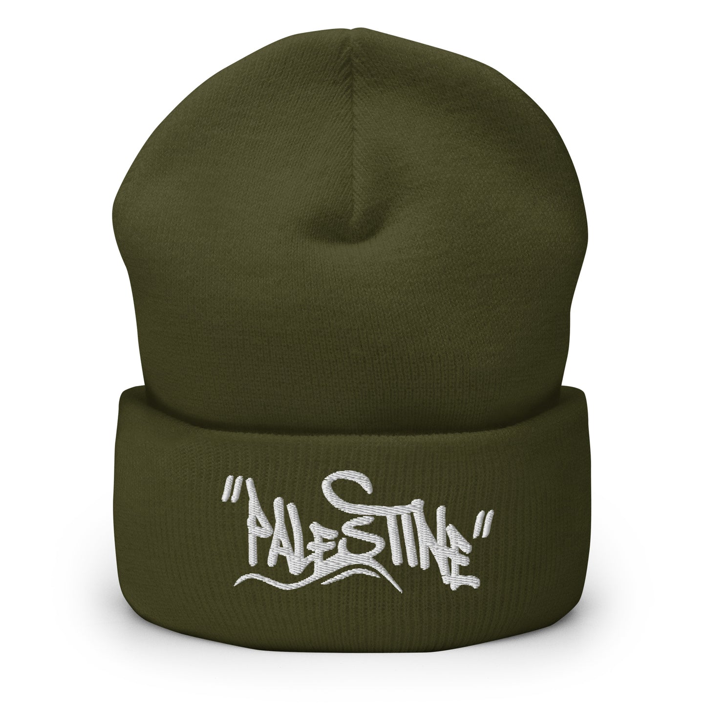 Palestine graffiti embroidered beanie by Warrior Ink Apparel