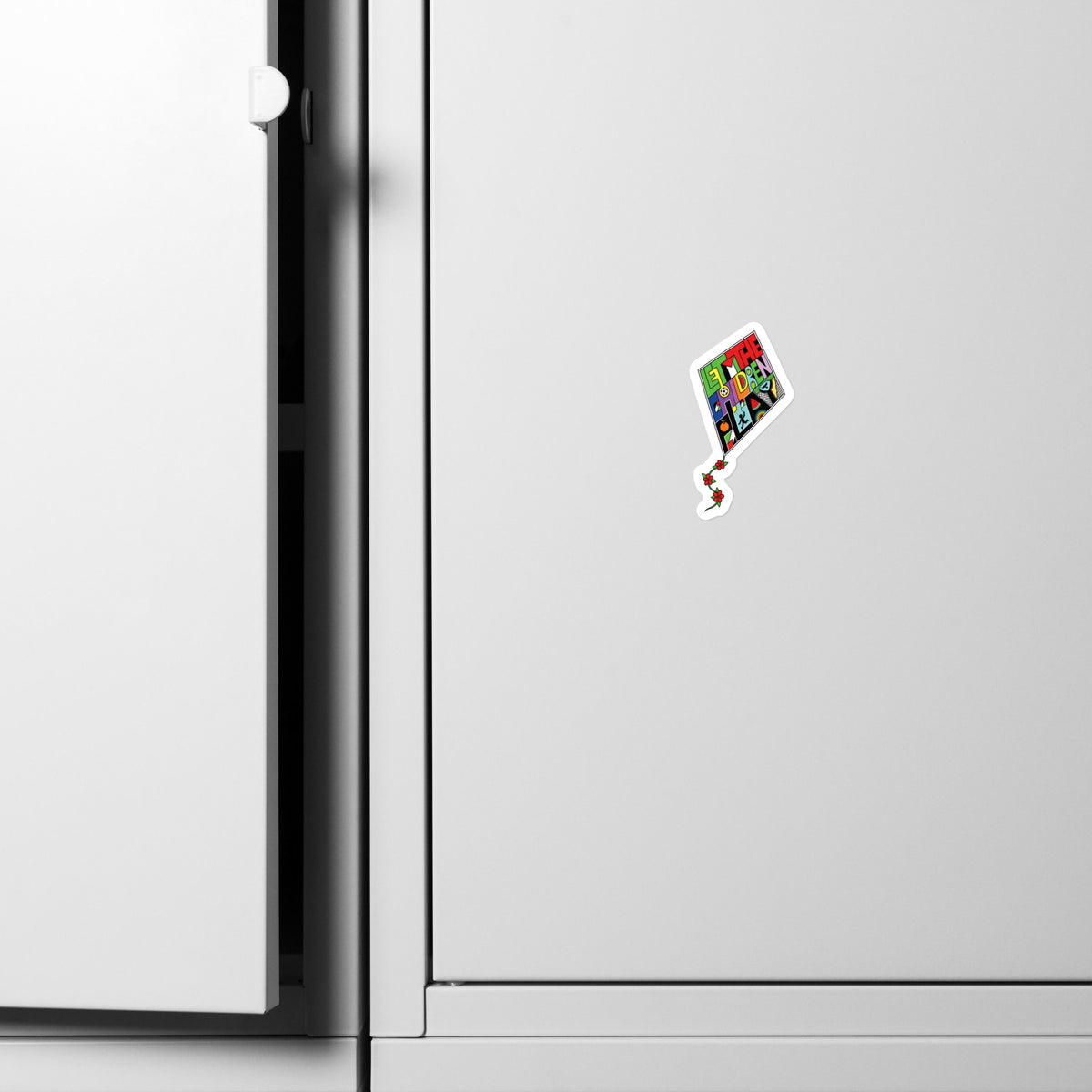 LET THE CHILDREN PLAY Palestine kite sticker by Warrior Ink