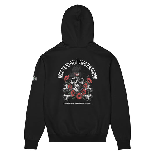 Resist by Any Means Necessary Heavy Fleece Hoodie by Warrior Ink Apparel