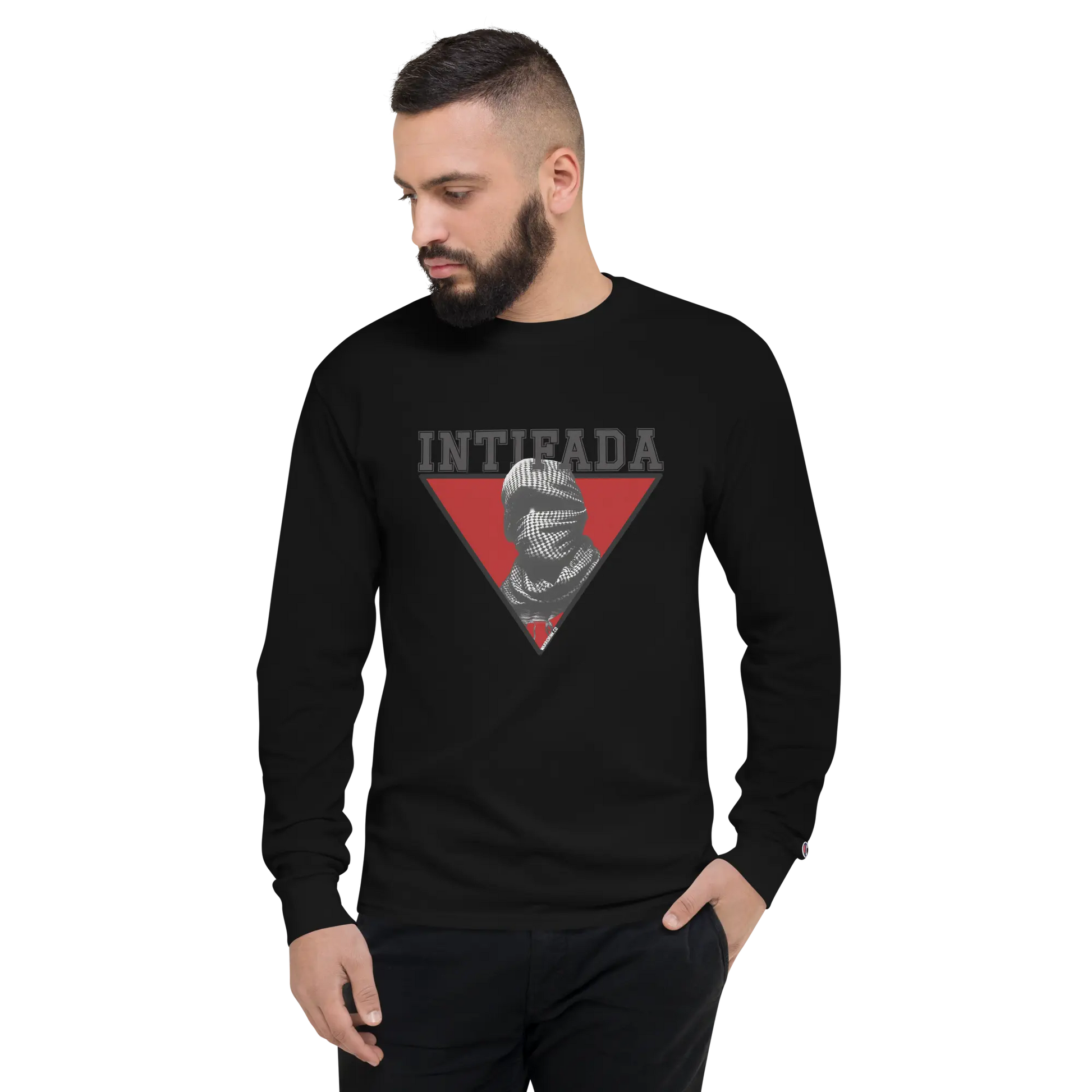 INTIFADA Men's Long Sleeve Shirt - Palestine Warrior Ink