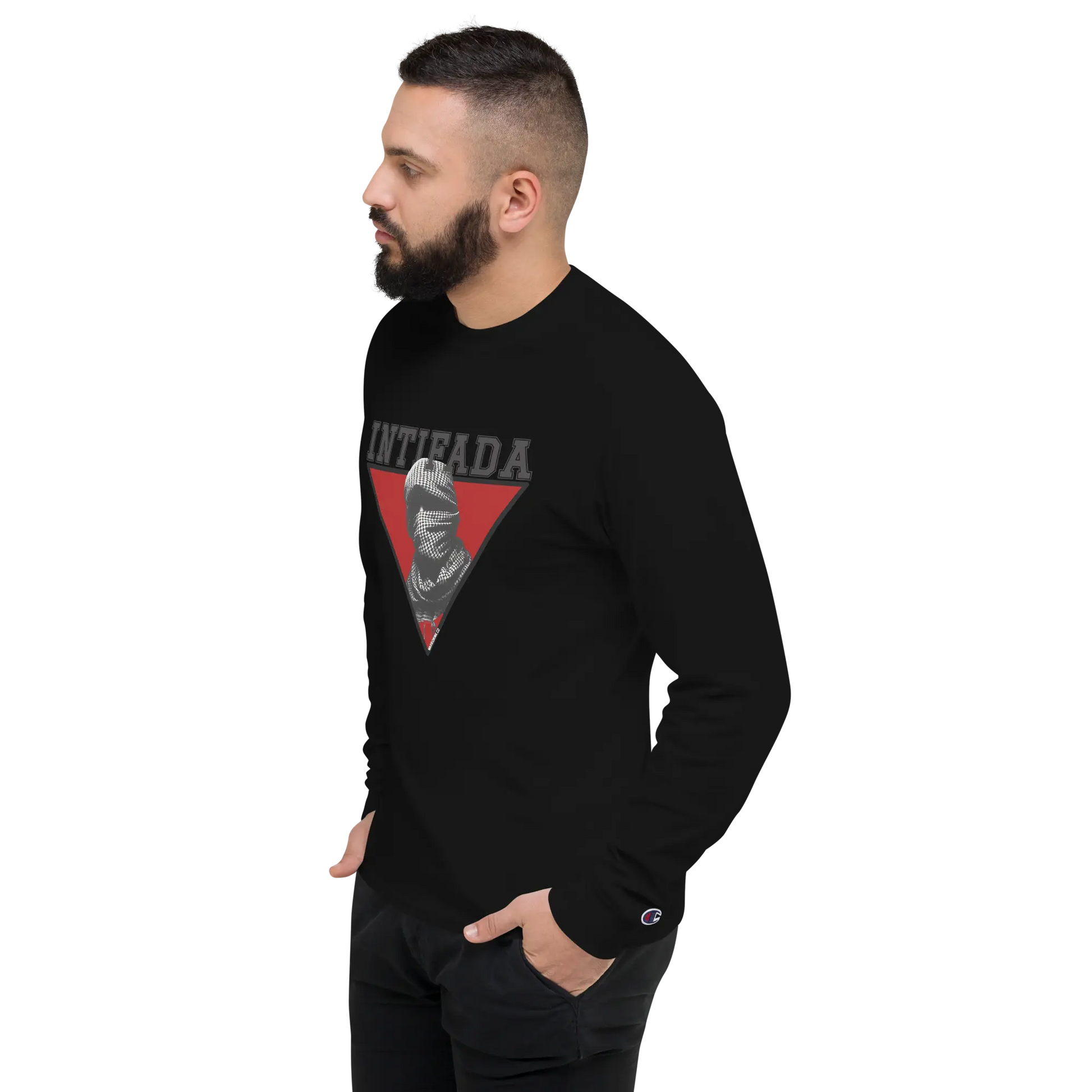 INTIFADA Men's Long Sleeve Shirt - Palestine Warrior Ink