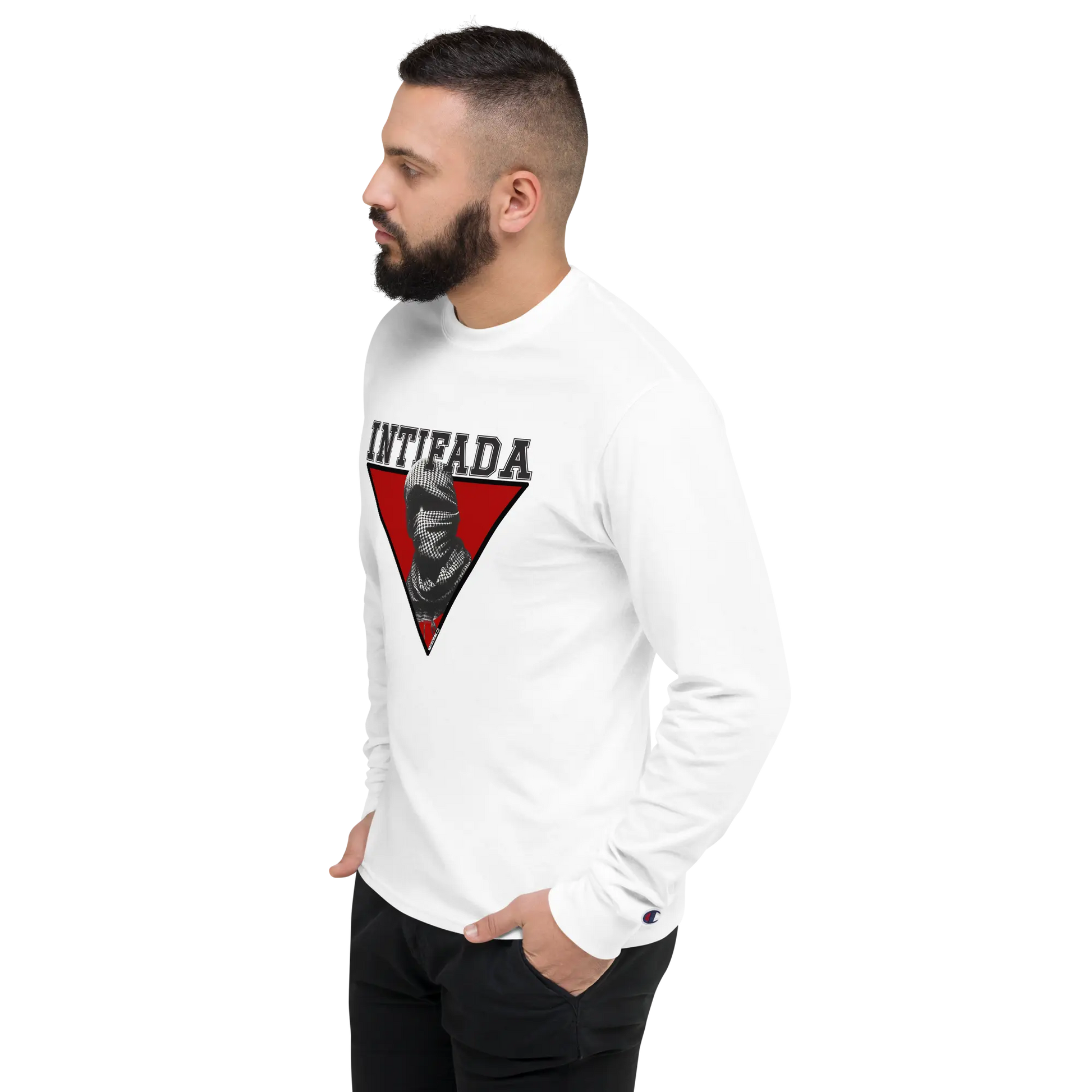 INTIFADA Men's Long Sleeve Shirt - Palestine Warrior Ink