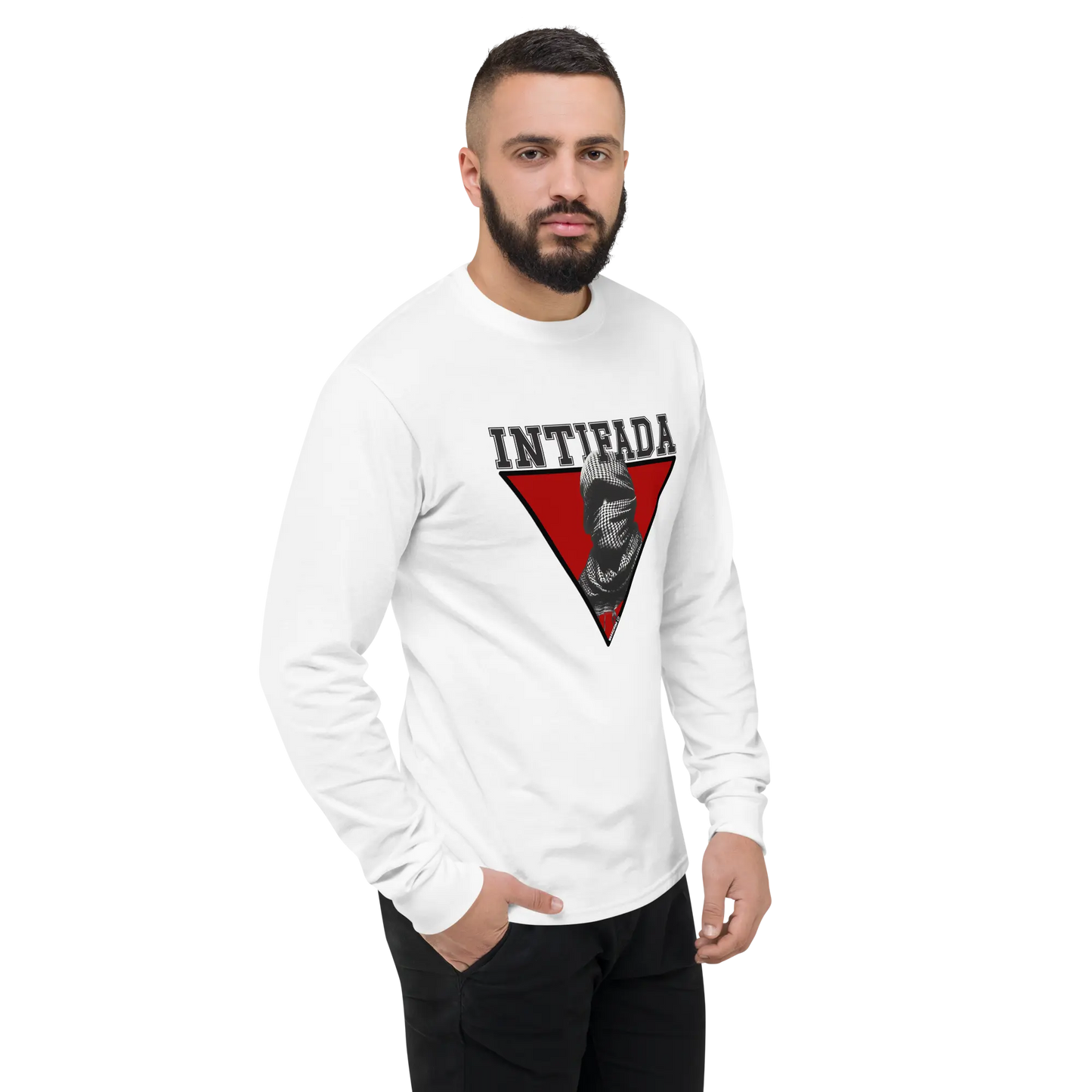 INTIFADA Men's Long Sleeve Shirt - Palestine Warrior Ink