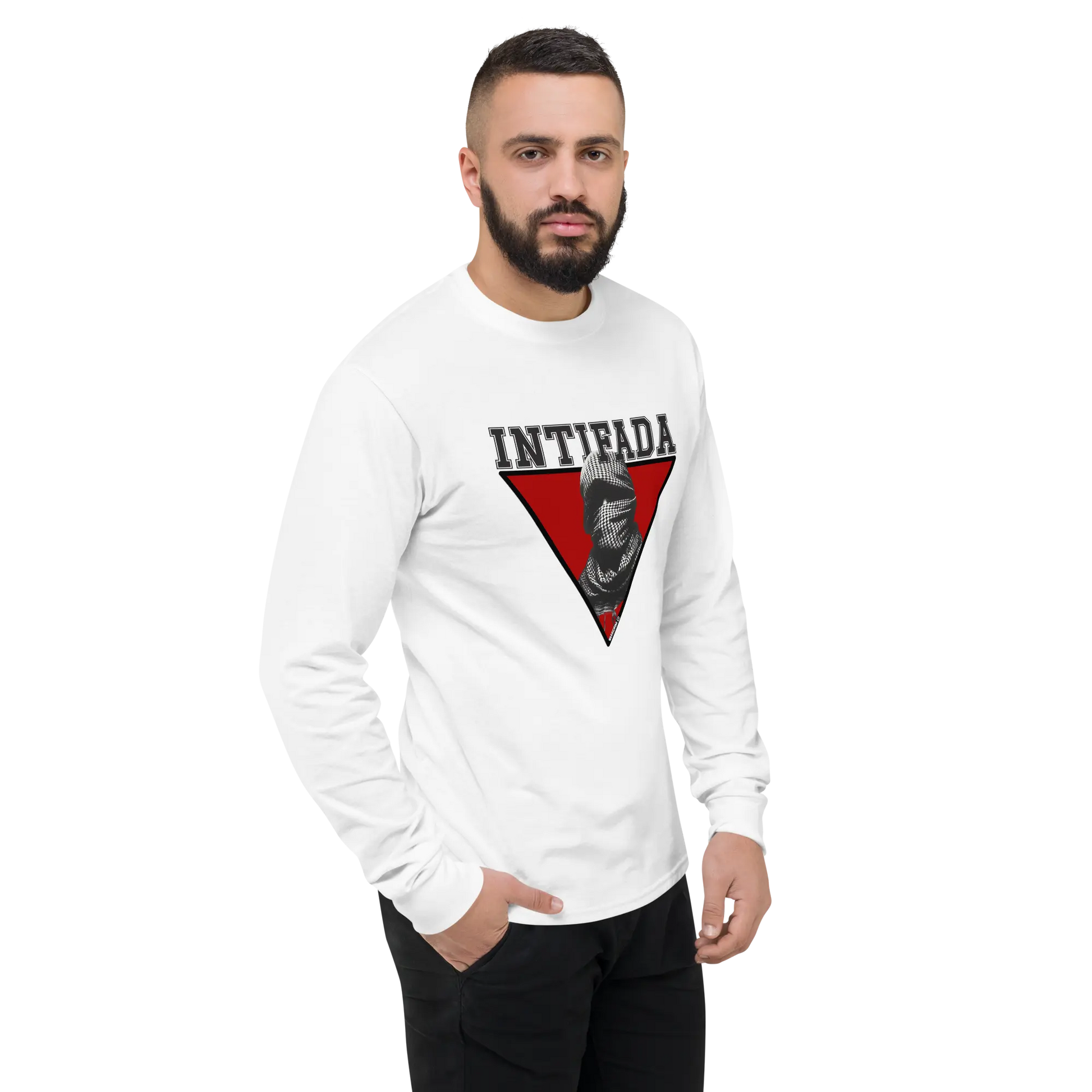 INTIFADA Men's Long Sleeve Shirt - Palestine Warrior Ink