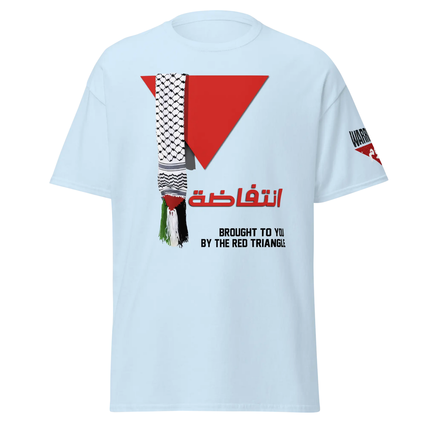 Red Triangle Palestinian Flag T-Shirt – Classic Fit for Men Warrior Ink