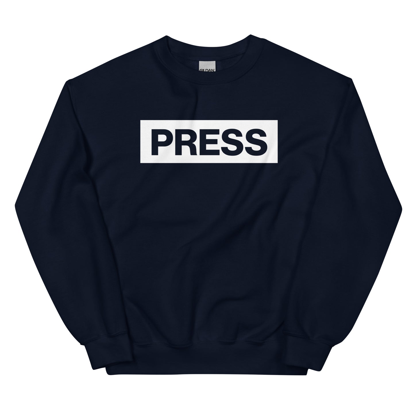 PRESS crewneck sweatshirt by Warrior Ink Apparel