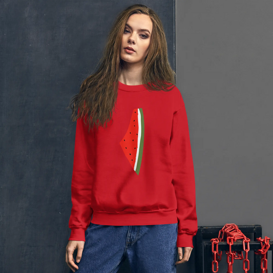 The Watermelon Unisex Sweatshirt - Palestine Warrior Ink