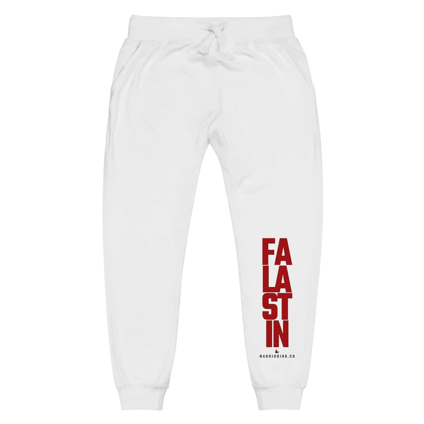 Free Palestine Falastin fleece sweatpants by Warrior Ink Apparel