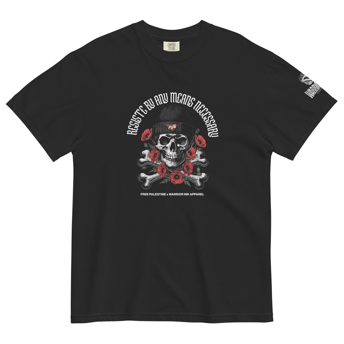 Resist by Any Means Necessary Heavyweight Tee by Warrior Ink Apparel