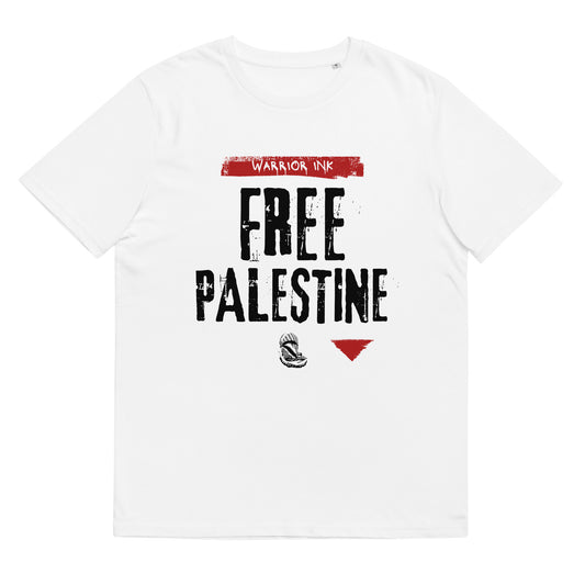 Free Palestine Organic Tee – Warrior Ink
Keffiyeh protest shirt by Warrior Ink Apparel
Organic Palestine resistance t-shirt bold design