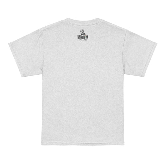 Palestine youth shirt featuring black eagle graphic with wings spread and red text design