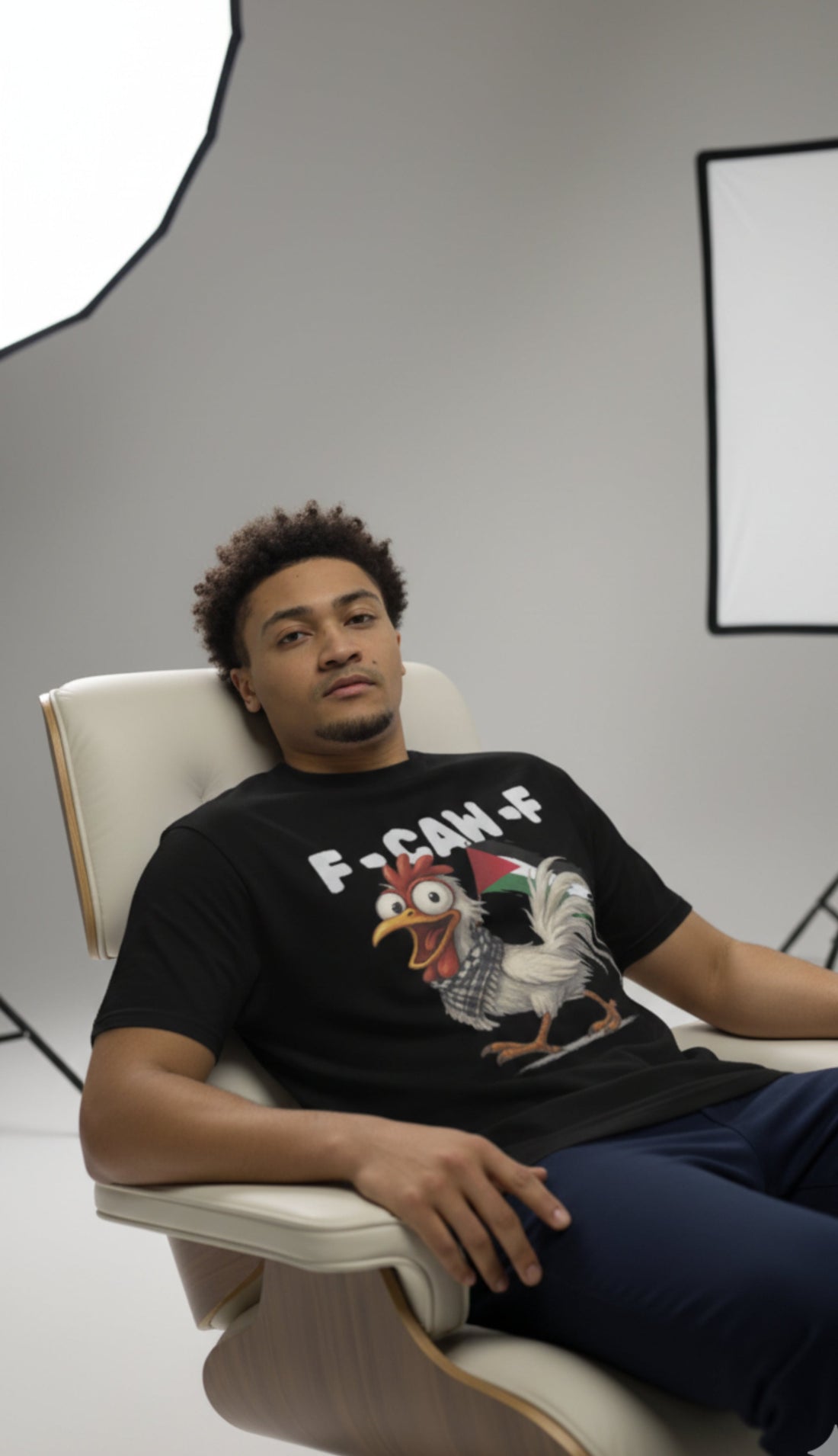 F-CAW-F Palestine rooster tee by Warrior Ink Apparel