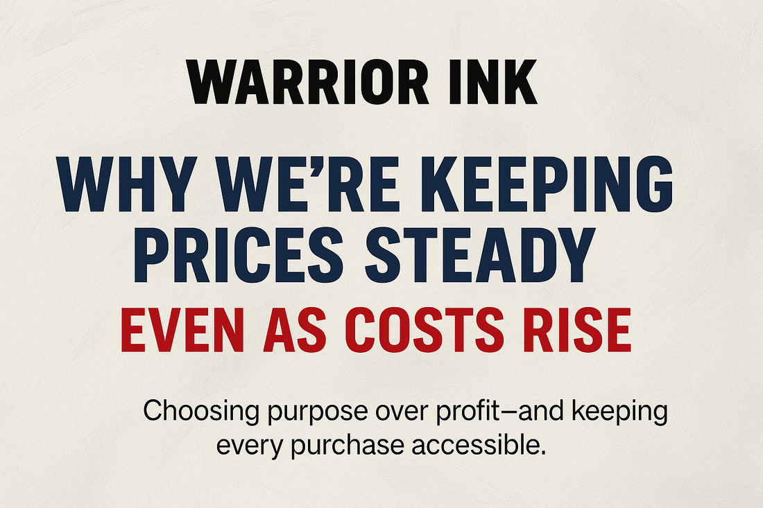 Why Warrior Ink Apparel Is Keeping Prices Steady – Even As Costs Rise