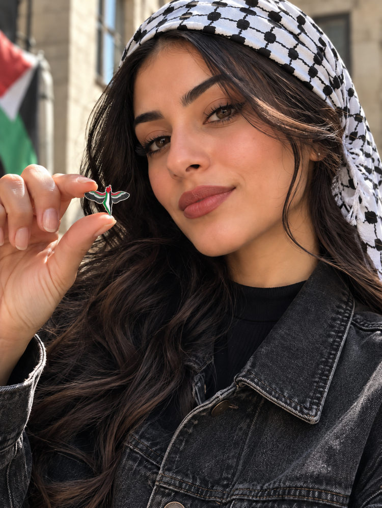 Palestine enamel pins and keychains by Warrior Ink Apparel