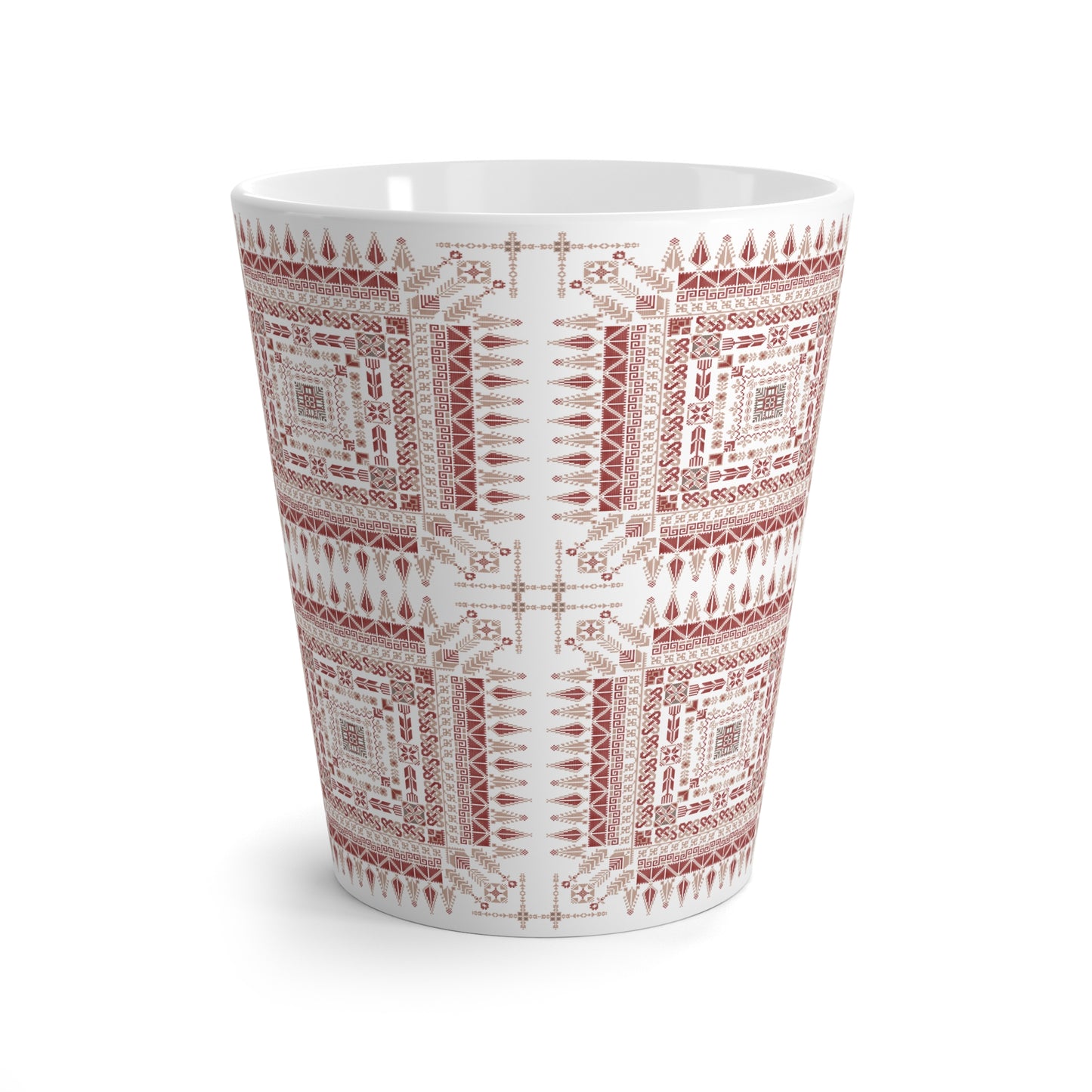 Tatreez Latte Mug - Celebrate Palestinian Heritage