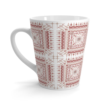 Tatreez Latte Mug - Celebrate Palestinian Heritage