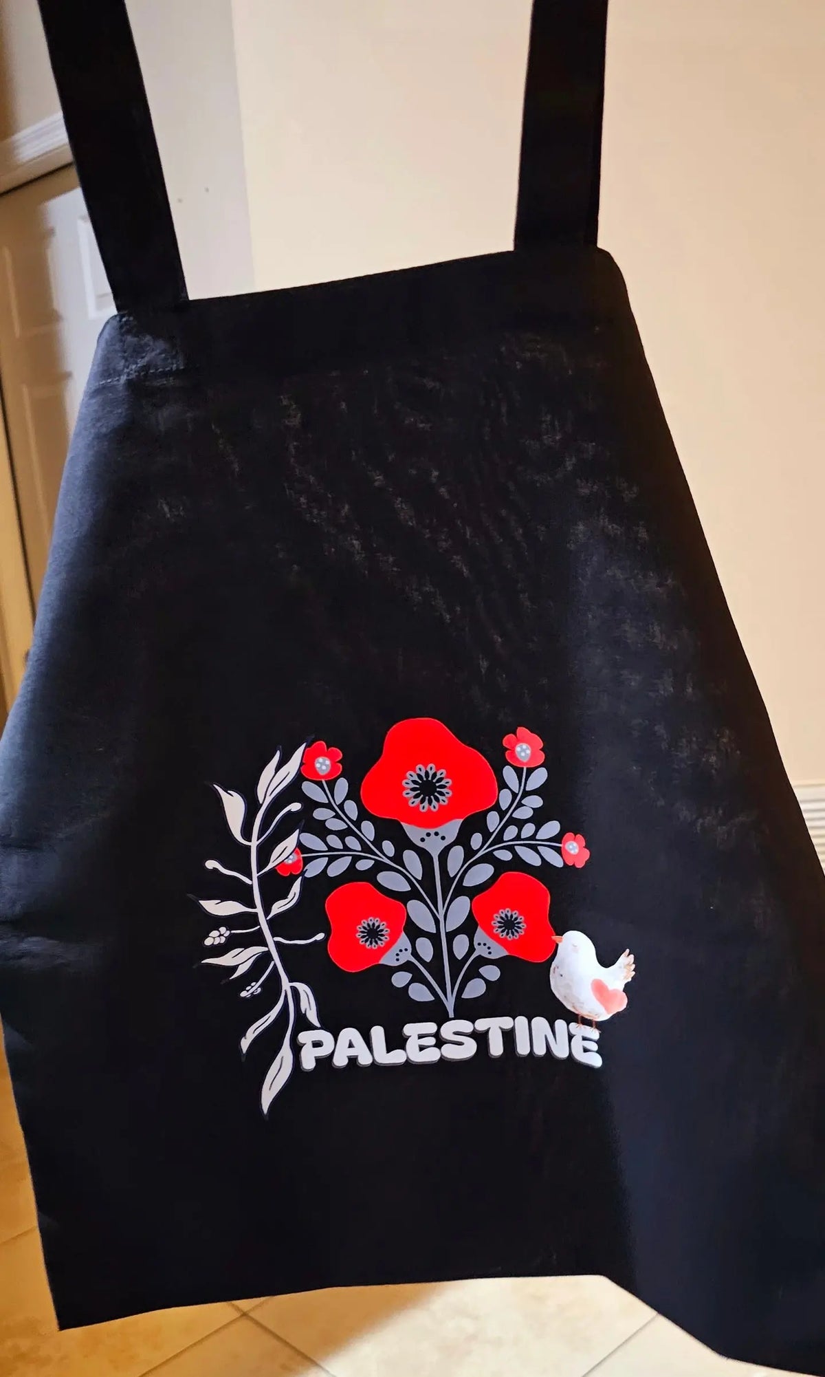 Palestine Dove and Olive Branch natural cotton tote bag by Warrior Ink