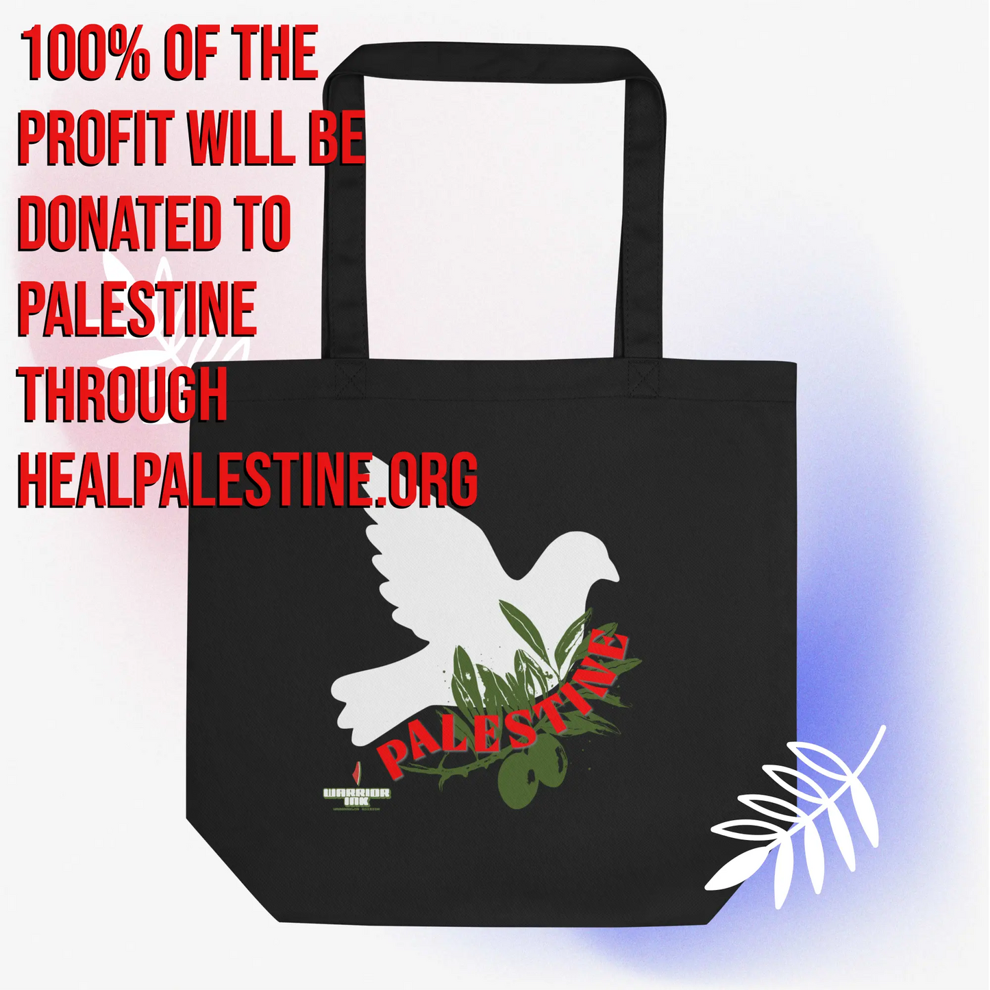 Freedom Dove Eco Tote Bag - Palestine Warrior Ink