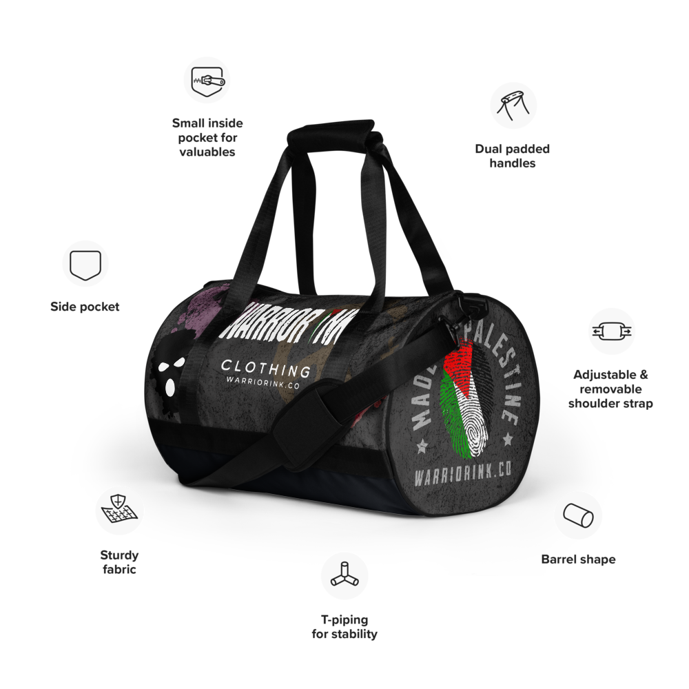 Warrior Ink Gym Bag - Durable, Stylish, and Ready for Action - Palestine