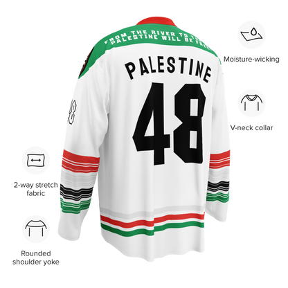 Warrior Ink Palestine Hockey Jersey Away - White