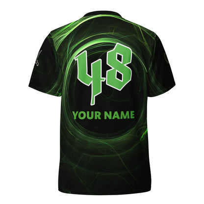 Back view of FALASTEEN FC personalized Palestine soccer jersey with custom name and number