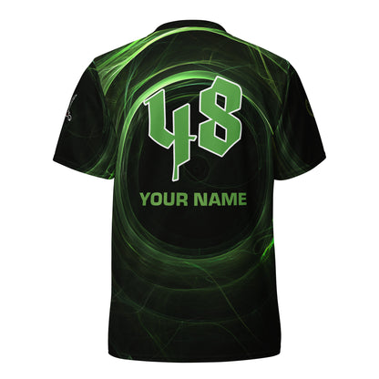 Back view of FALASTEEN FC personalized Palestine soccer jersey with custom name and number