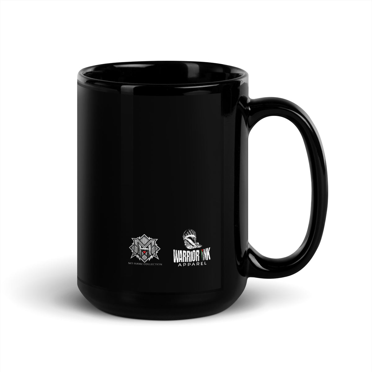 SEEDS OF PALESTINE black ceramic mug by Warrior Ink