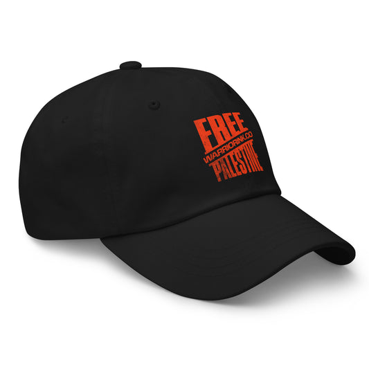 Free Palestine Stacked Logo dad hat by Warrior Ink Apparel