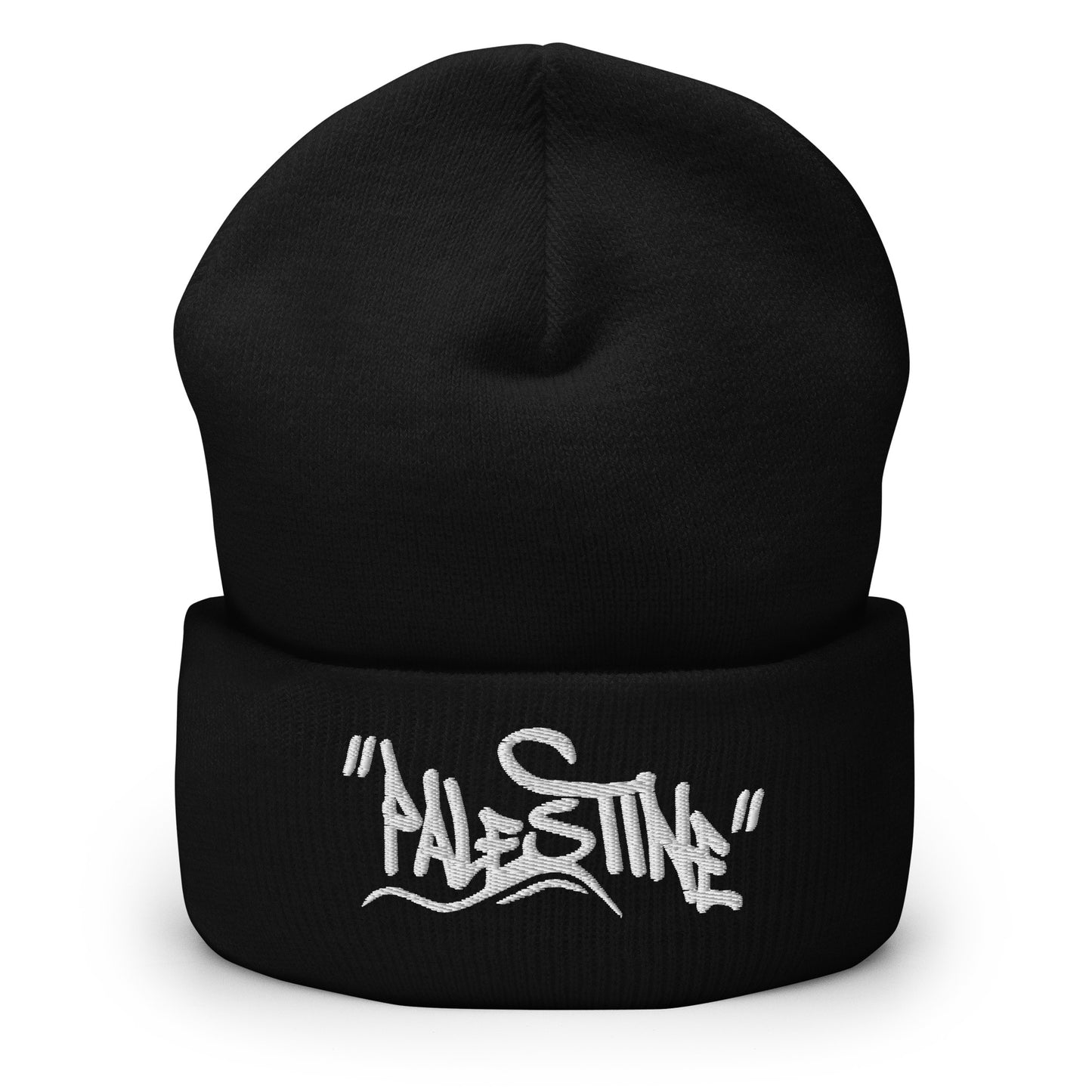 Palestine graffiti embroidered beanie by Warrior Ink Apparel