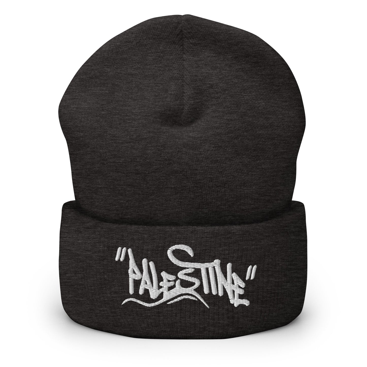 Palestine graffiti embroidered beanie by Warrior Ink Apparel