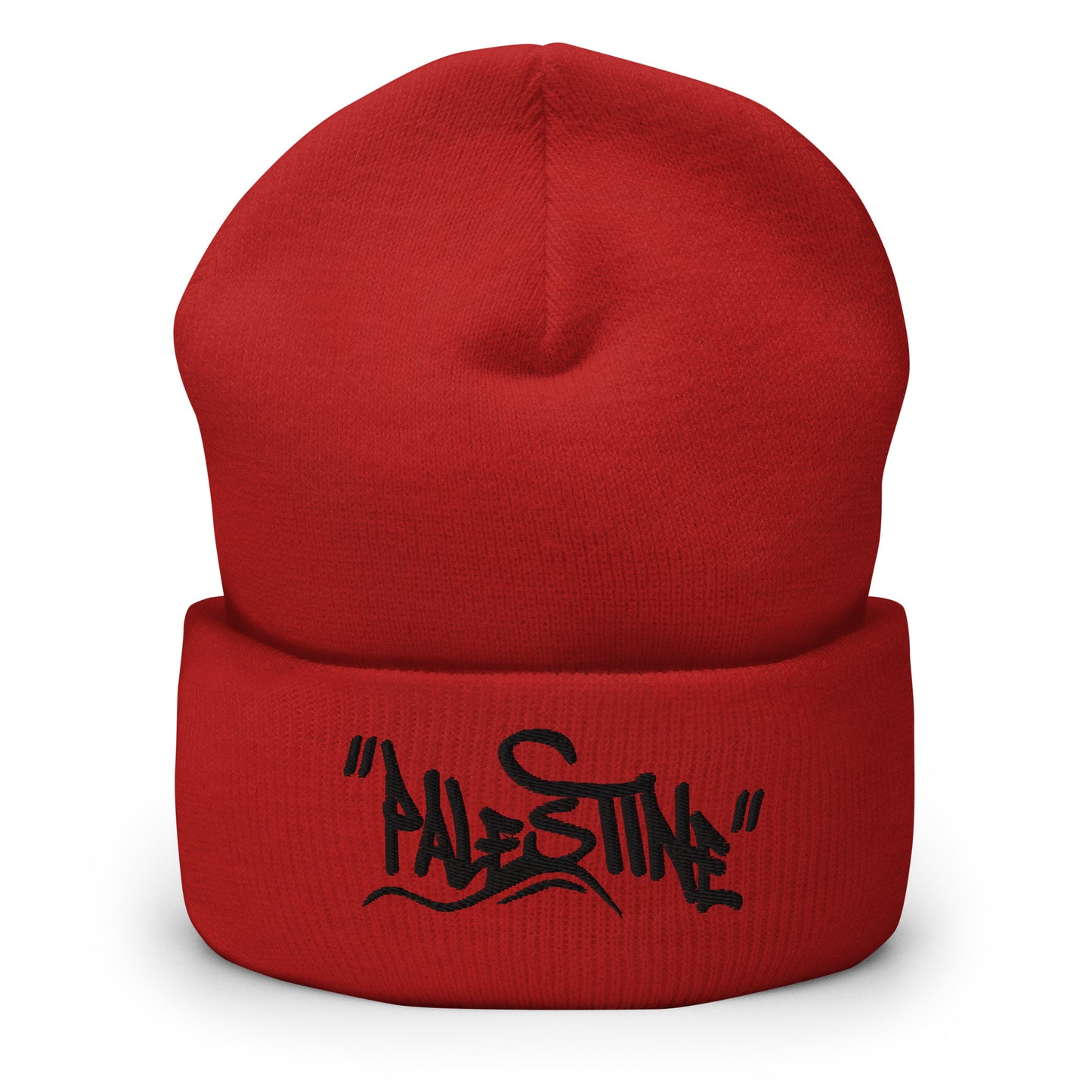 Palestine graffiti embroidered beanie by Warrior Ink Apparel
