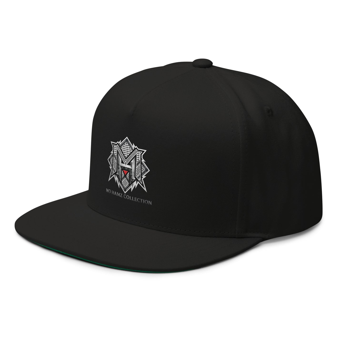 Mo Hamz Collection Palestine snapback cap with DTF crest print by Warrior Ink Apparel