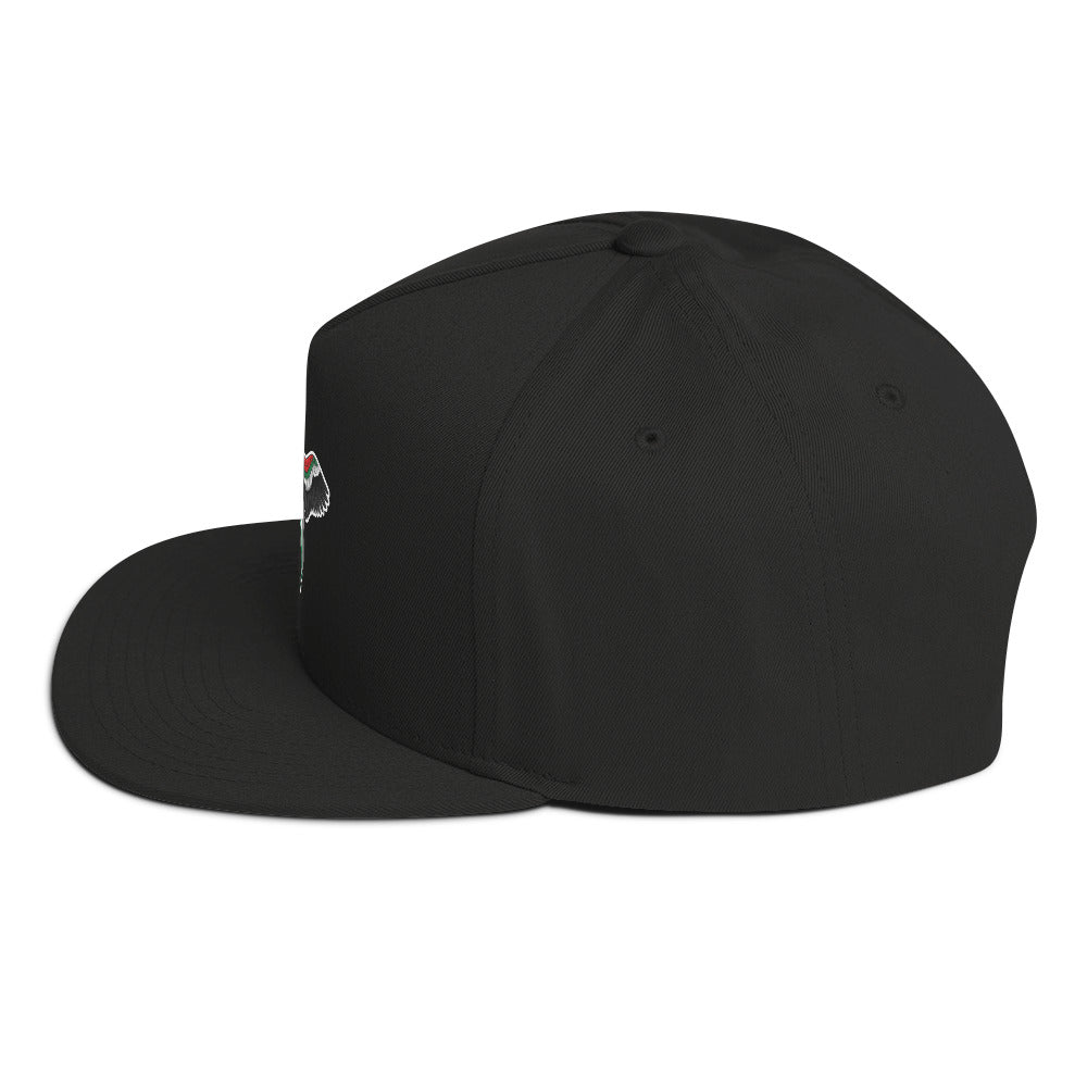 FREEDOM WINGS Palestine Flat Bill Cap with premium DTF print by Warrior Ink Apparel
