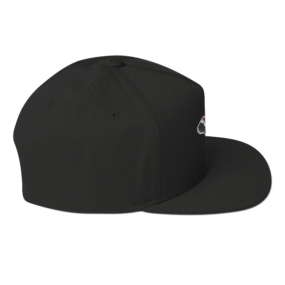 FREEDOM WINGS Palestine Flat Bill Cap with premium DTF print by Warrior Ink Apparel