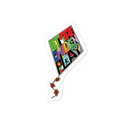 LET THE CHILDREN PLAY Palestine kite sticker by Warrior Ink