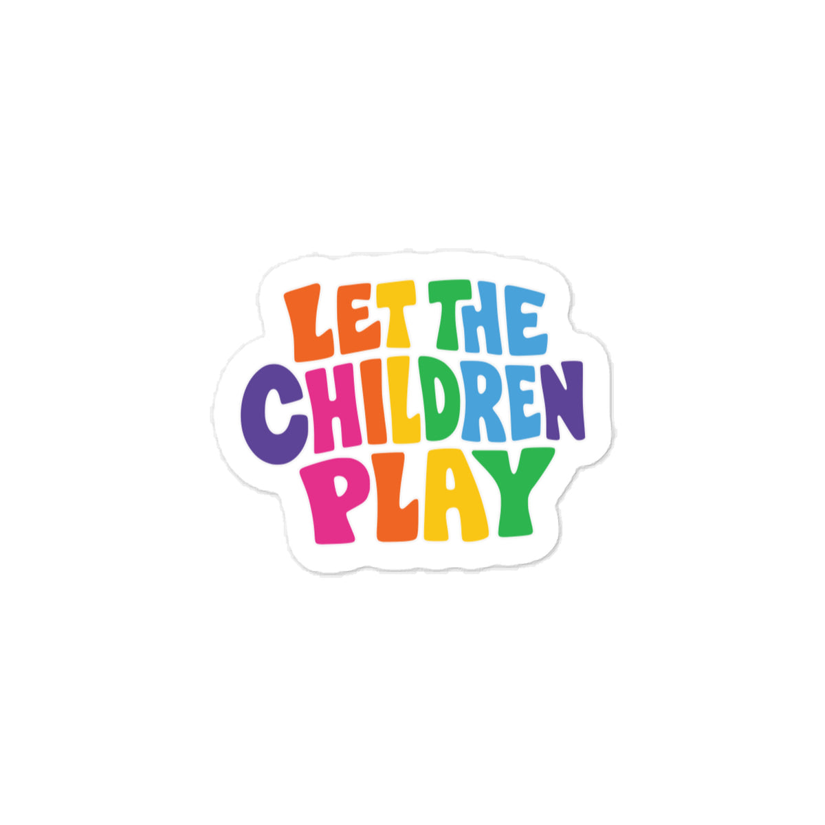 LET THE CHILDREN PLAY Palestine typography sticker by Warrior Ink