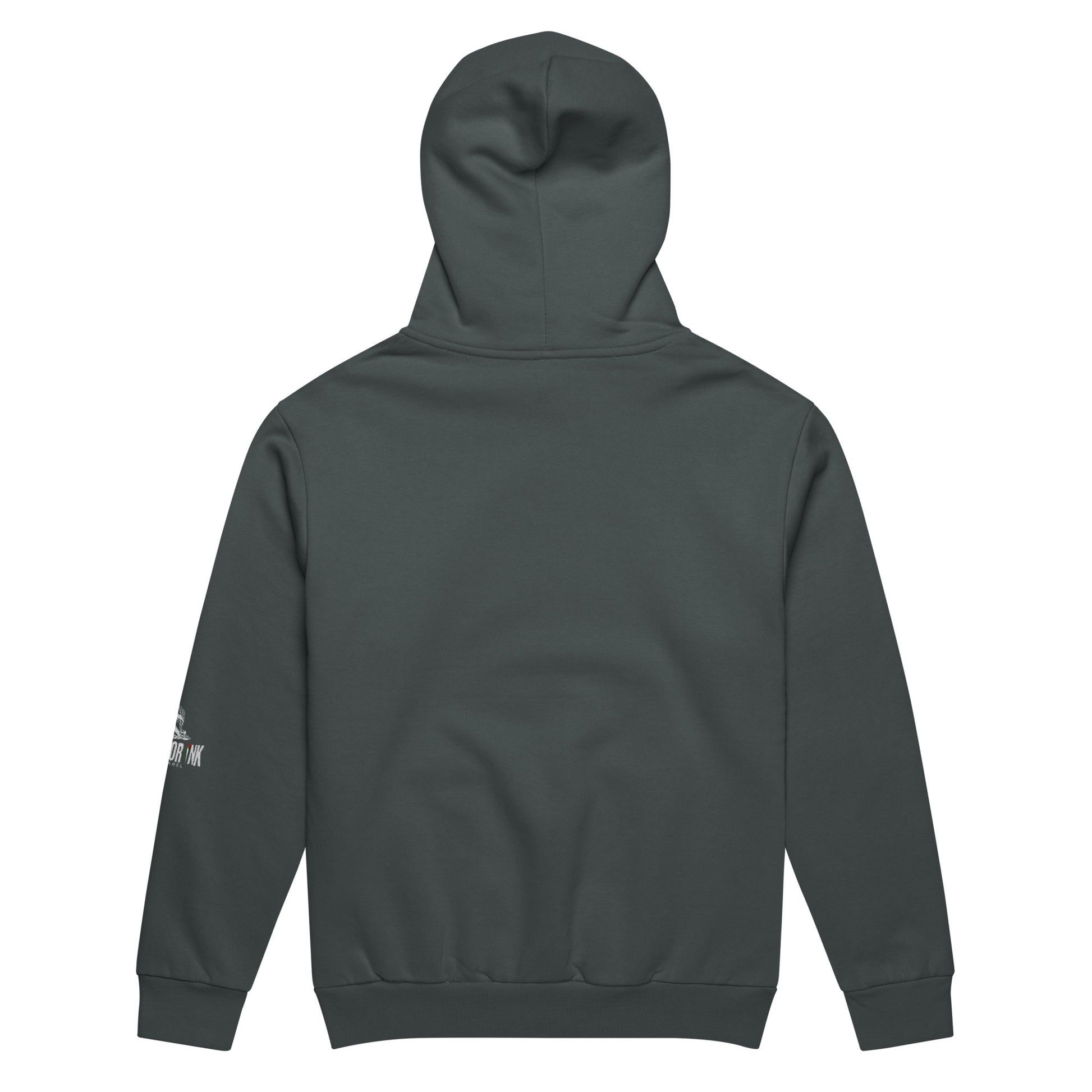 Heavyweight oversized hoodie with bold varsity-style PALESTINE text by Warrior Ink Apparel