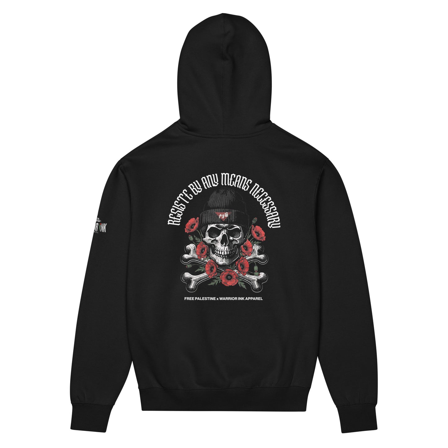 Resist by Any Means Necessary Heavy Fleece Hoodie by Warrior Ink Apparel