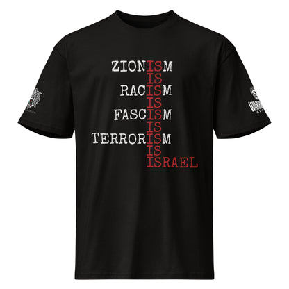 ZIONISM IS RACISM Palestine resistance graphic tee by Warrior Ink