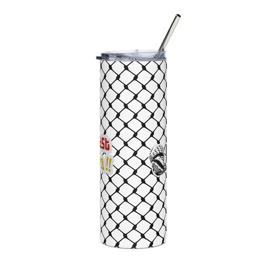 To Resist Is To Love keffiyeh stainless steel 20 oz tumbler with metal straw