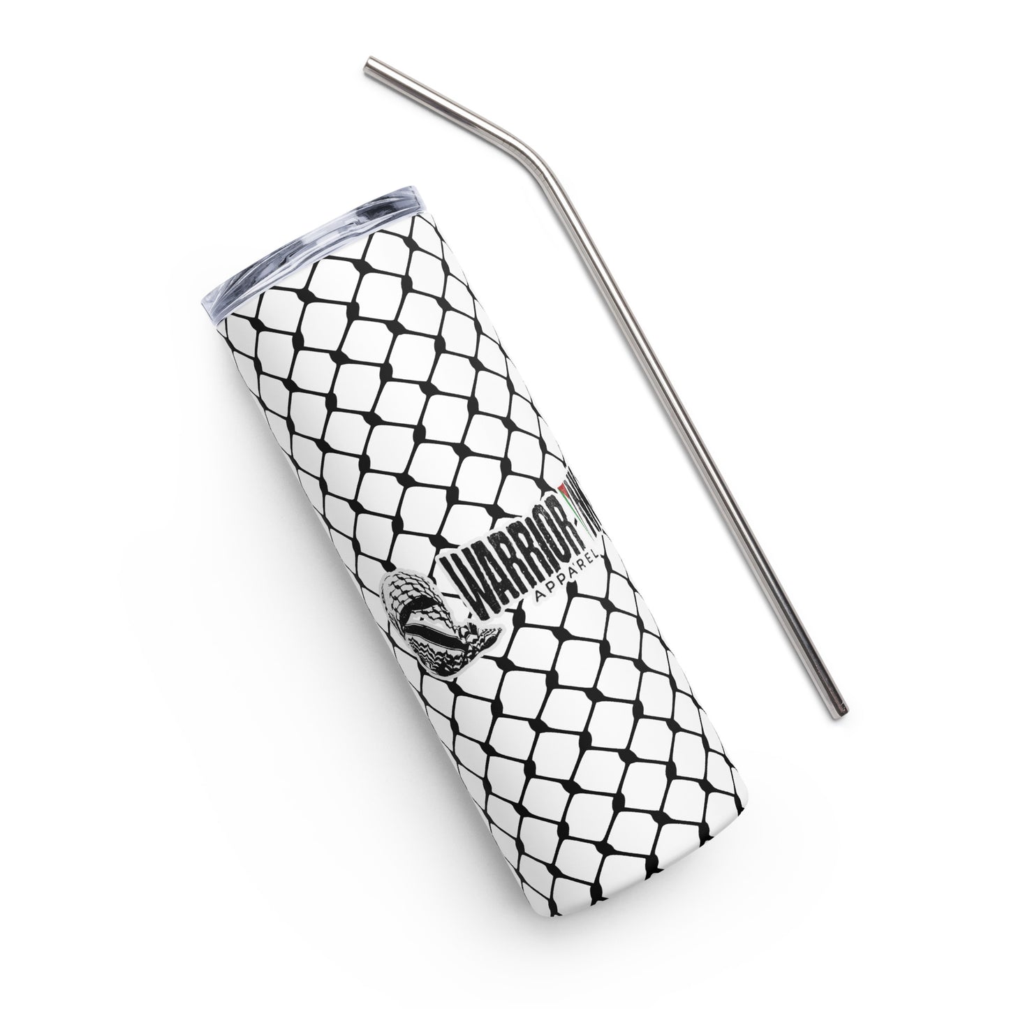 To Resist Is To Love keffiyeh stainless steel 20 oz tumbler with metal straw