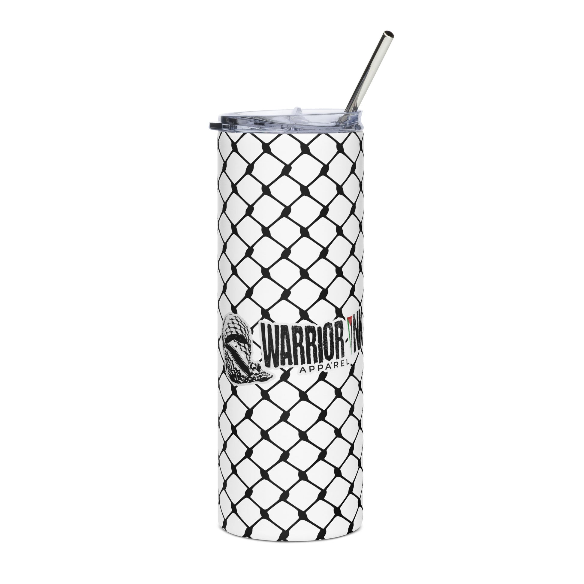 To Resist Is To Love keffiyeh stainless steel 20 oz tumbler with metal straw
